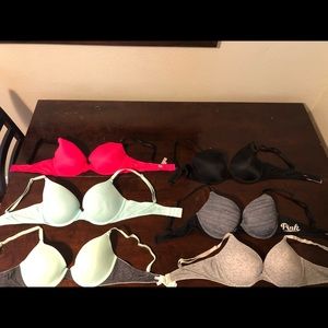 VICTORIAS SECRET 36C PUSH UP BUNDLE (6)